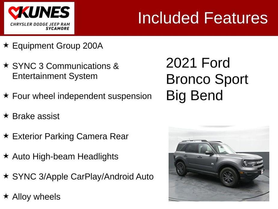 used 2021 Ford Bronco Sport car, priced at $21,595