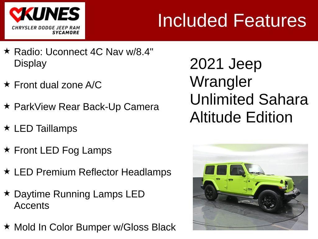 used 2021 Jeep Wrangler Unlimited car, priced at $34,591