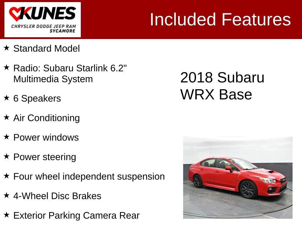 used 2018 Subaru WRX car, priced at $17,982