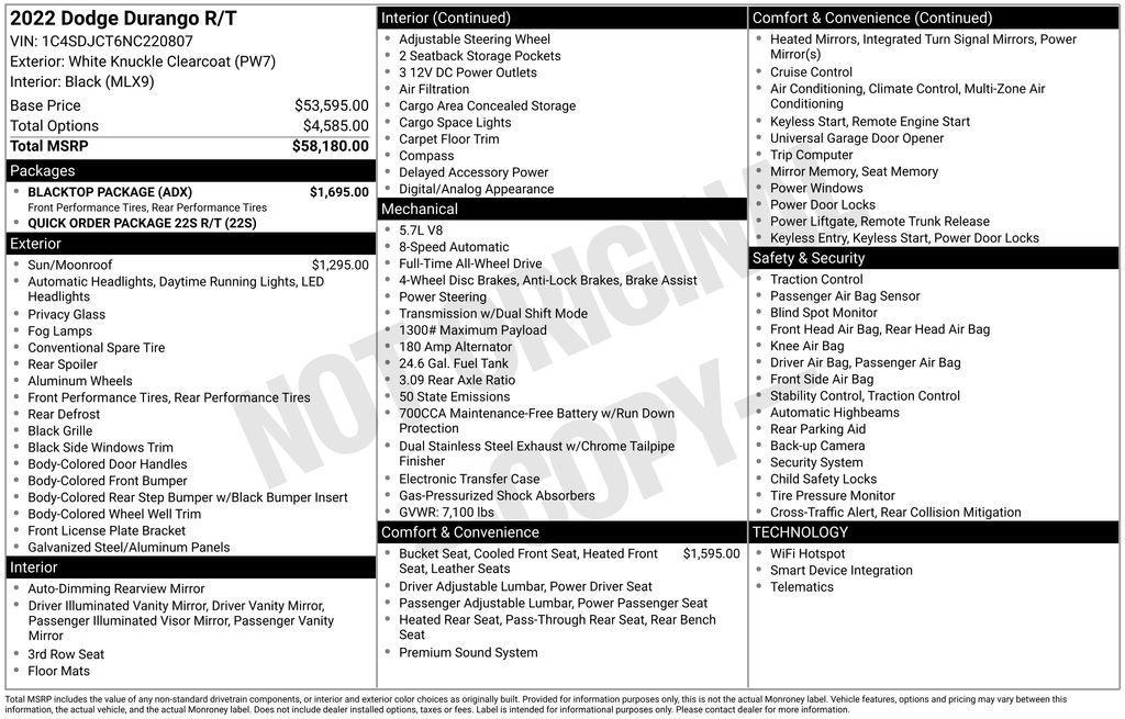 used 2022 Dodge Durango car