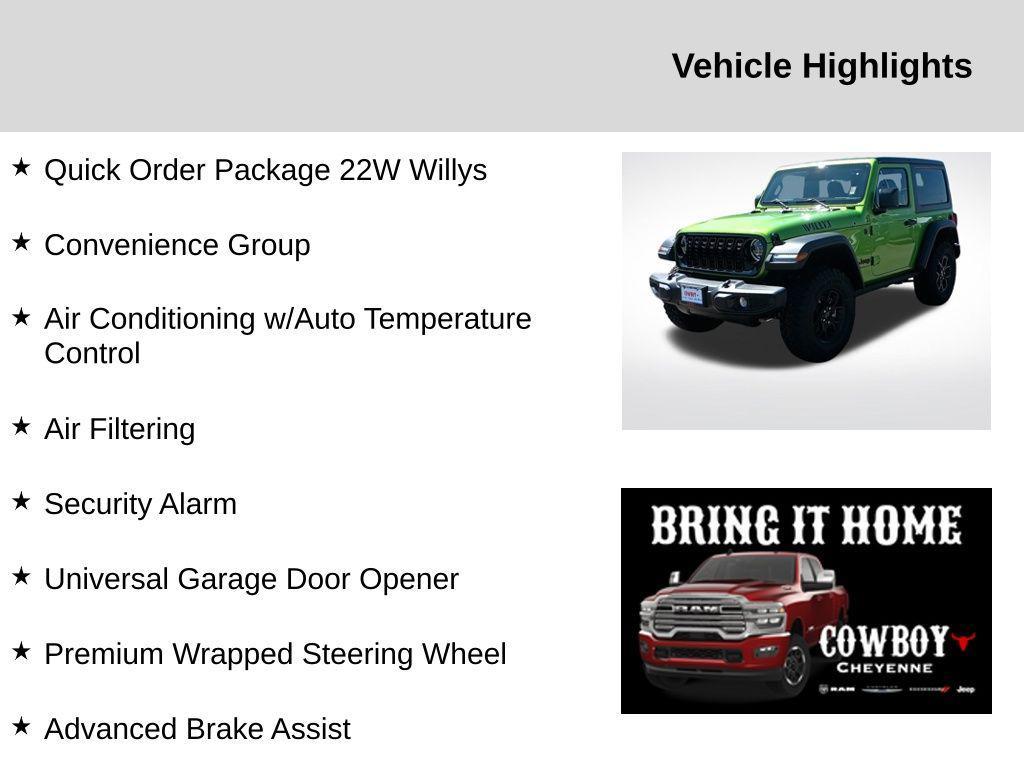 new 2025 Jeep Wrangler car, priced at $40,555