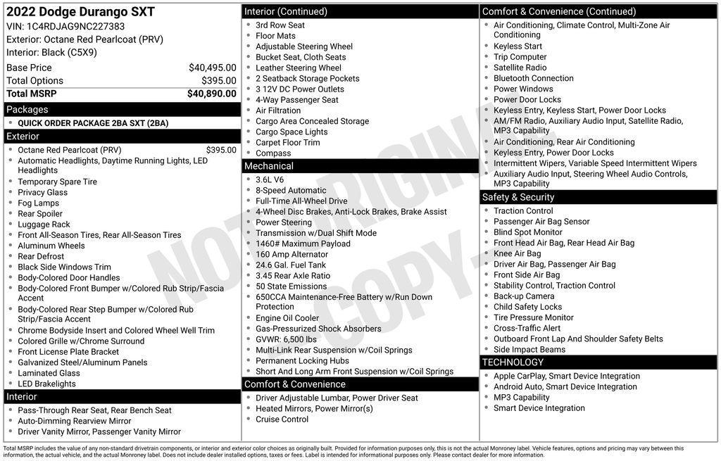 used 2022 Dodge Durango car