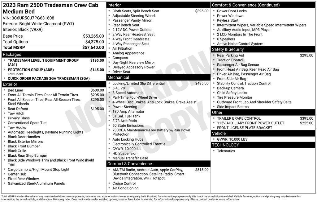 used 2023 Ram 2500 car, priced at $45,188