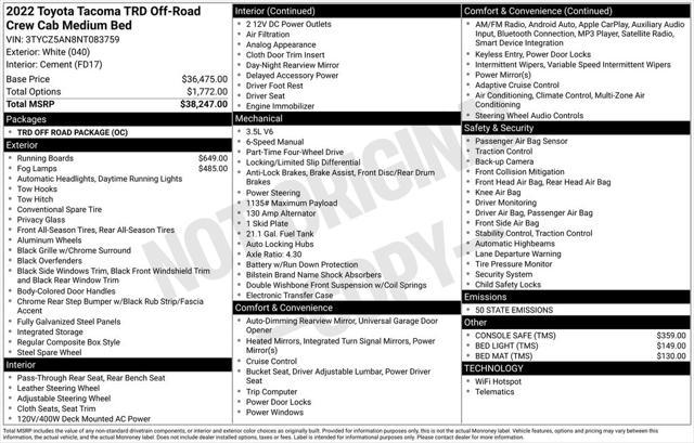 used 2022 Toyota Tacoma car