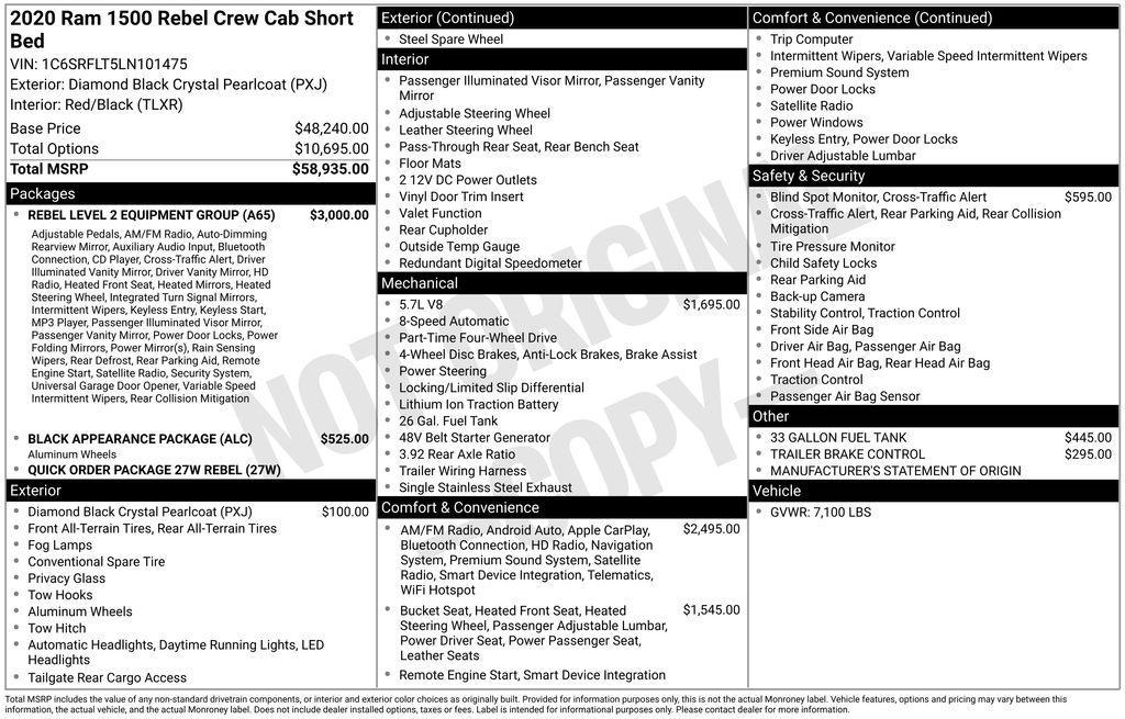 used 2020 Ram 1500 car
