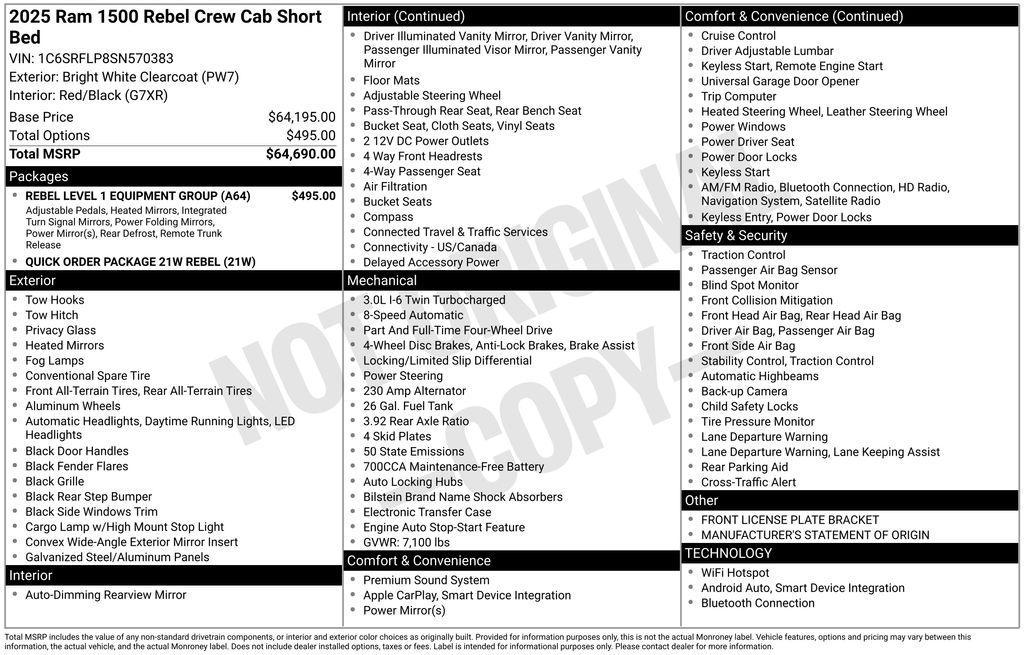 used 2025 Ram 1500 car, priced at $49,071