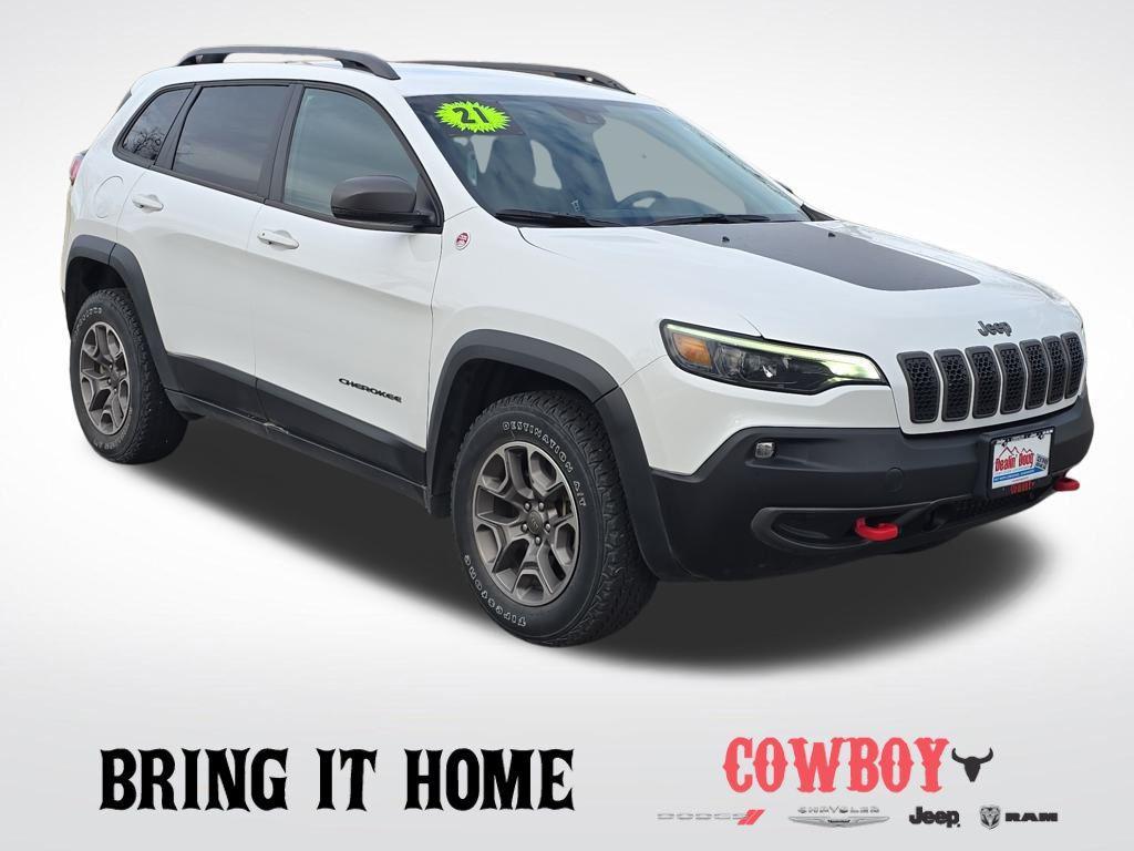 used 2021 Jeep Cherokee car, priced at $23,495
