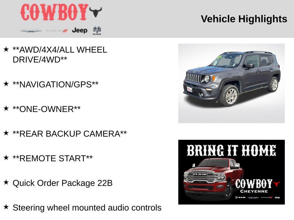 used 2022 Jeep Renegade car, priced at $20,495