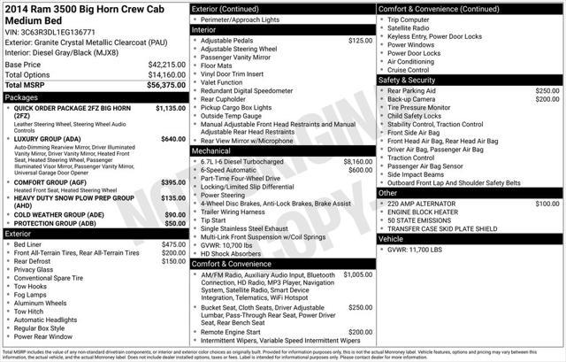used 2014 Ram 3500 car