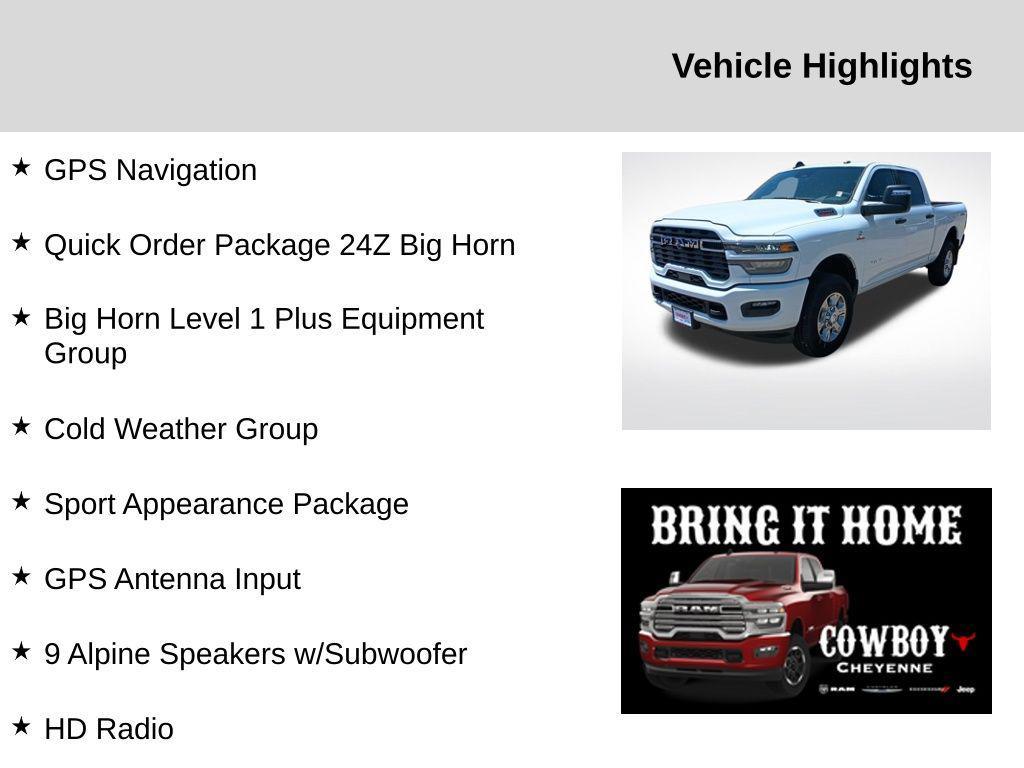 new 2025 Ram 2500 car, priced at $59,177