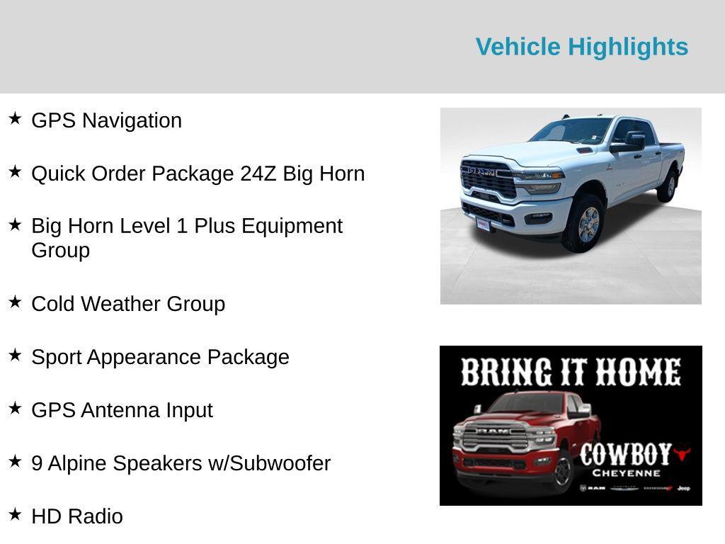 new 2025 Ram 2500 car, priced at $63,478