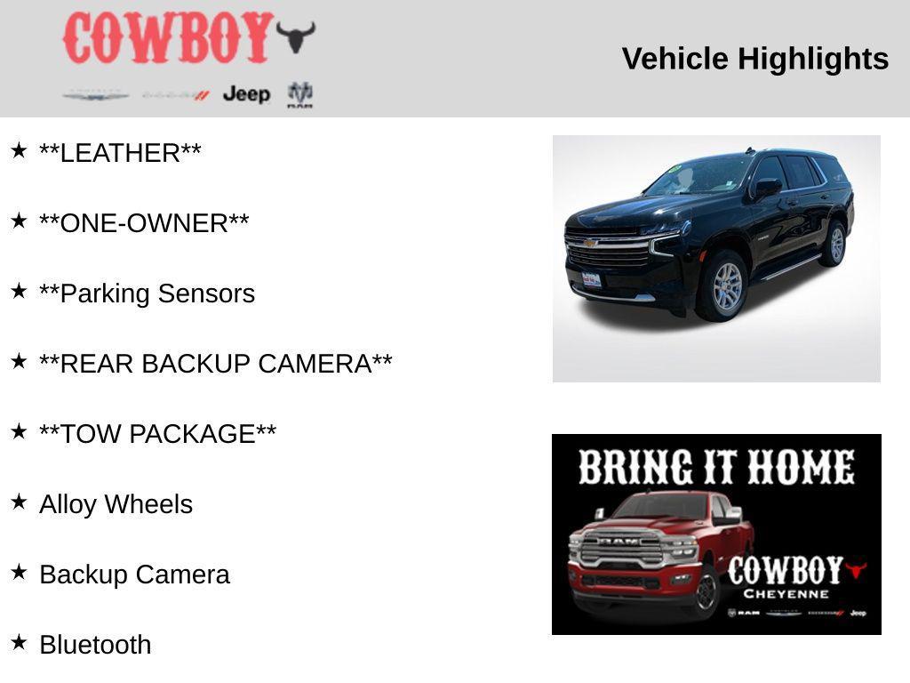 used 2023 Chevrolet Tahoe car, priced at $44,995