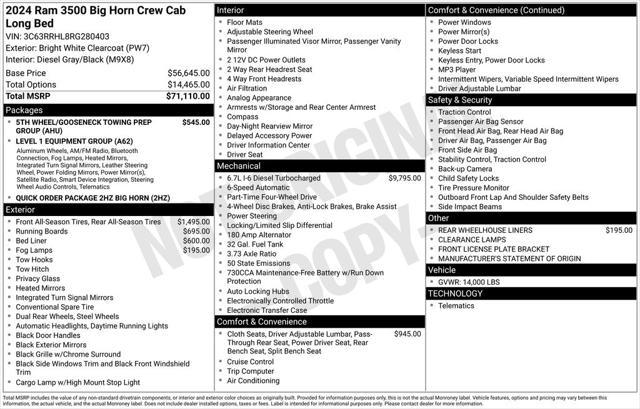 used 2024 Ram 3500 car, priced at $64,813