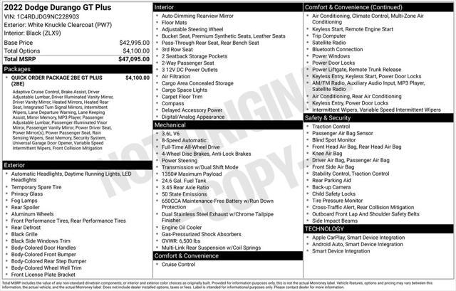 used 2022 Dodge Durango car, priced at $31,790