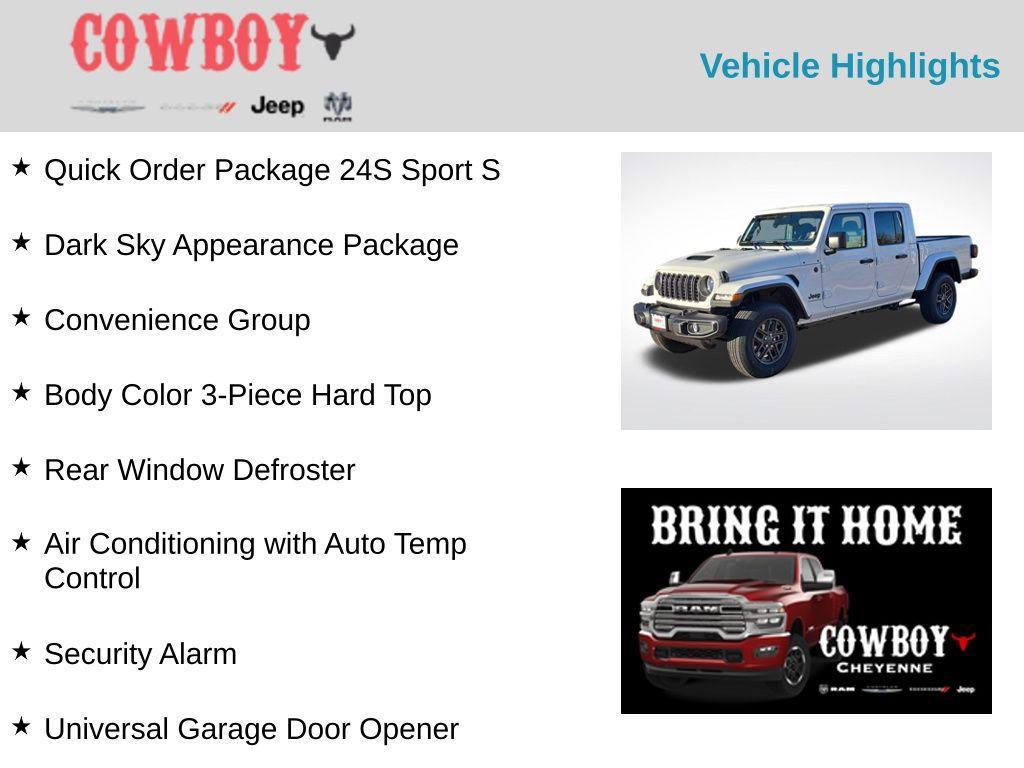 new 2026 Jeep Gladiator car, priced at $48,334