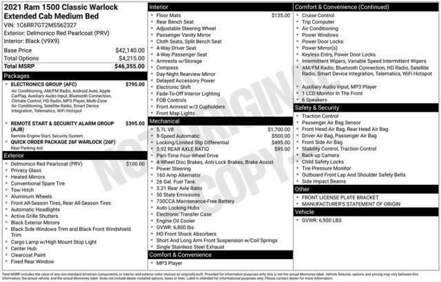 used 2021 Ram 1500 Classic car