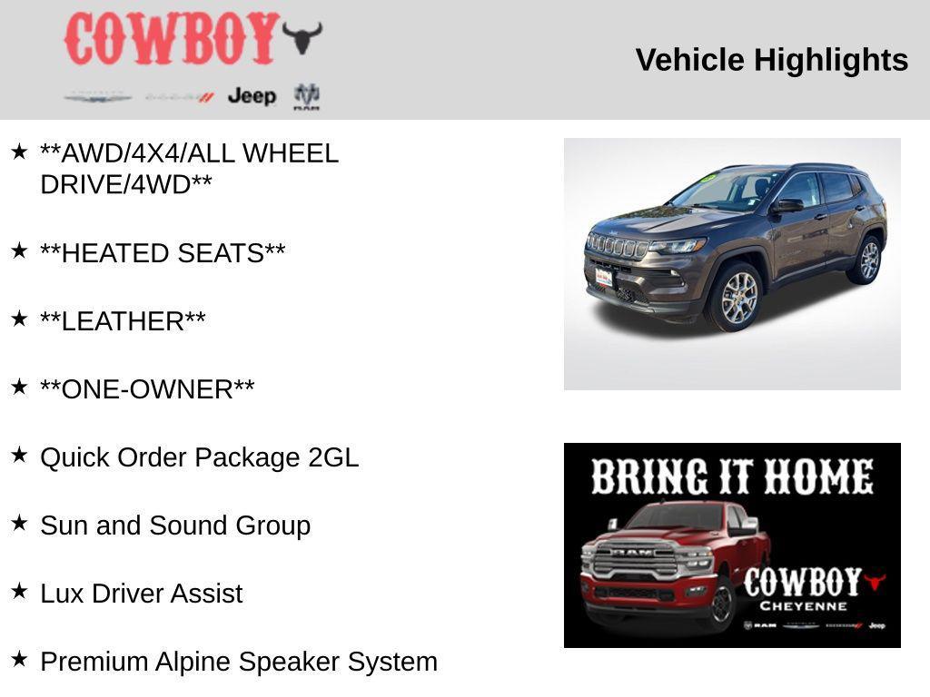 used 2022 Jeep Compass car, priced at $22,695