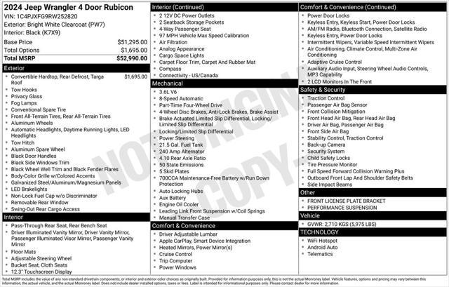 used 2024 Jeep Wrangler car, priced at $47,499