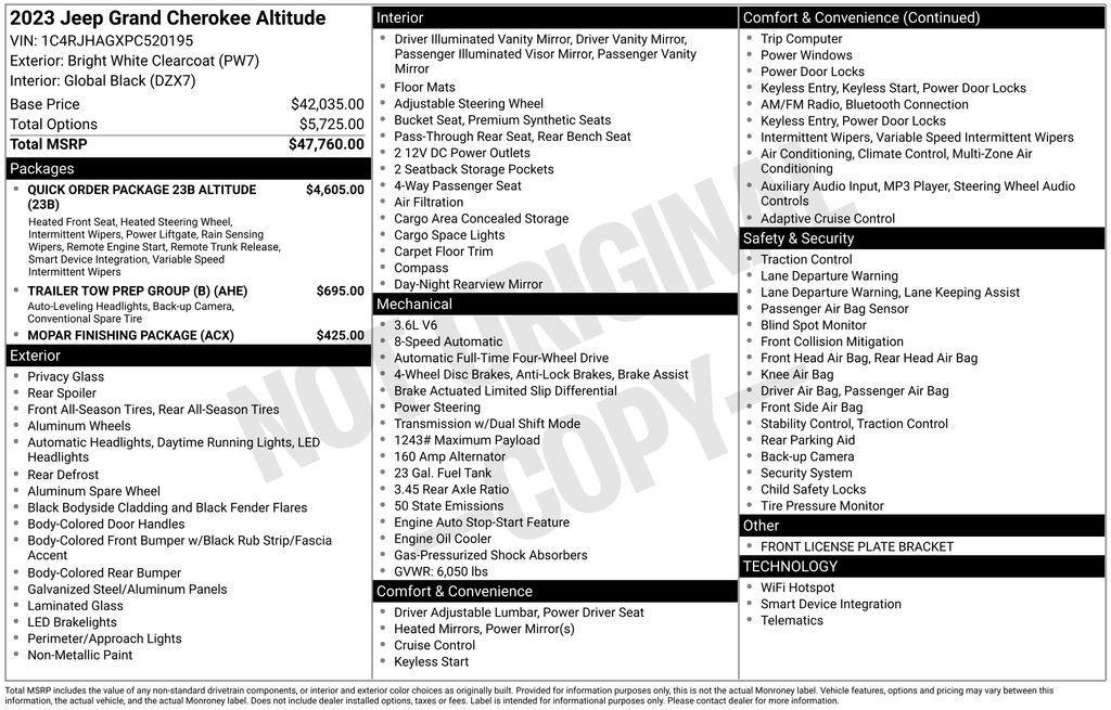 used 2023 Jeep Grand Cherokee car, priced at $35,557