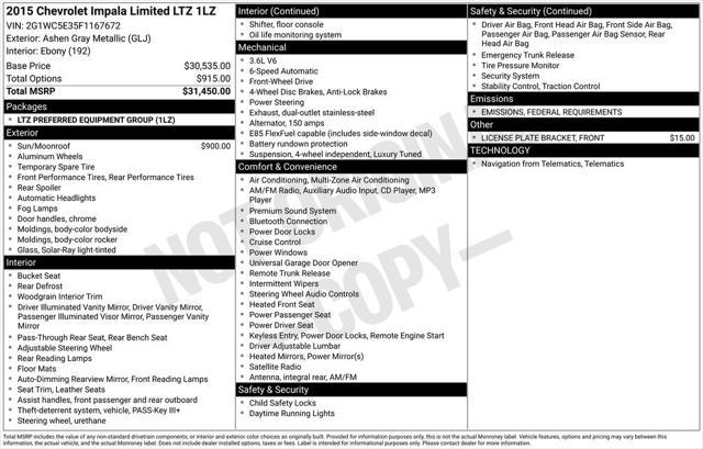 used 2015 Chevrolet Impala Limited car, priced at $11,838