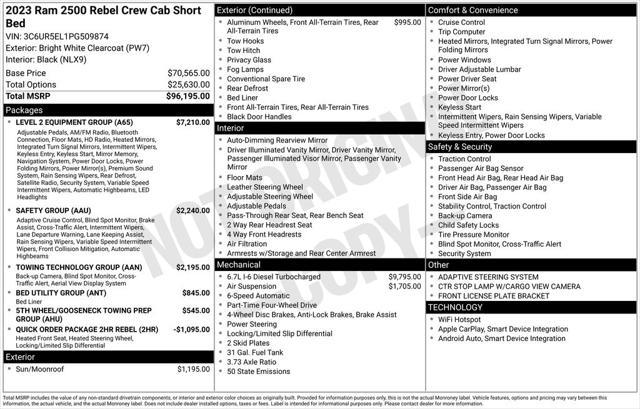 used 2023 Ram 2500 car, priced at $74,999