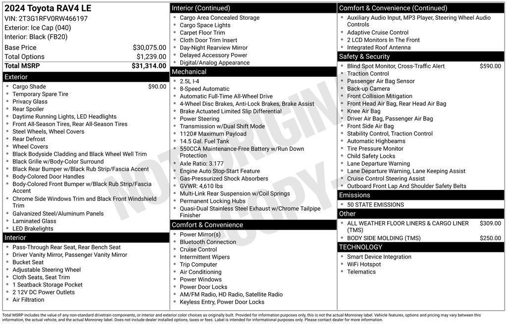 used 2024 Toyota RAV4 car, priced at $29,361