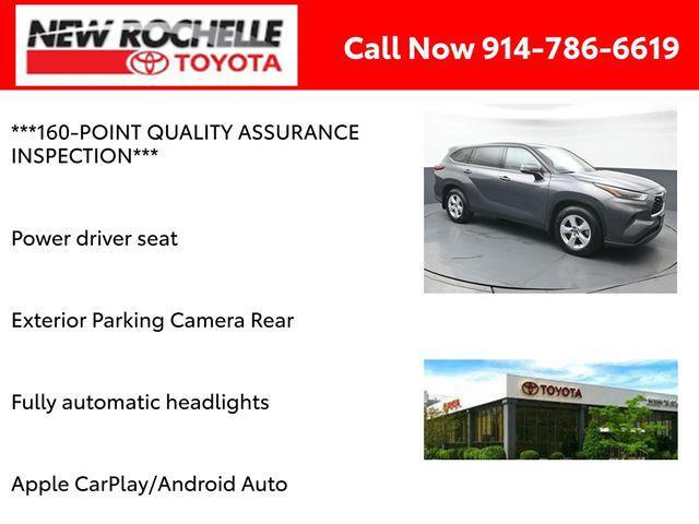 used 2022 Toyota Highlander car, priced at $26,998