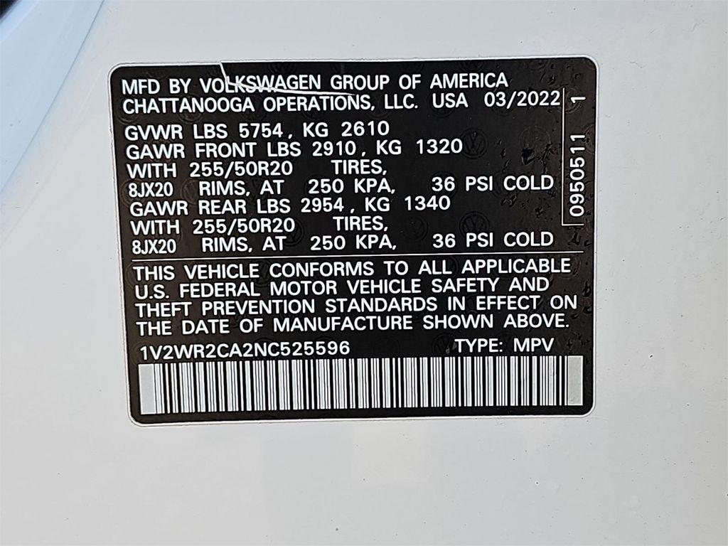 used 2022 Volkswagen Atlas car, priced at $24,200