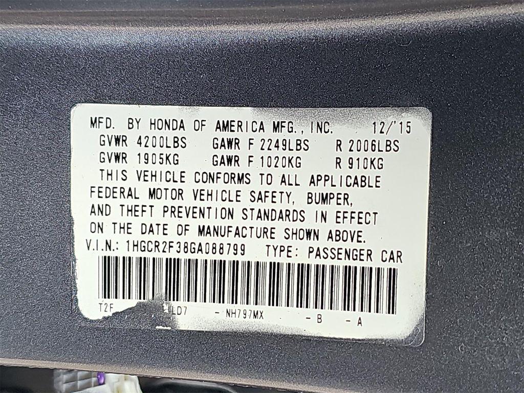 used 2016 Honda Accord car, priced at $17,500