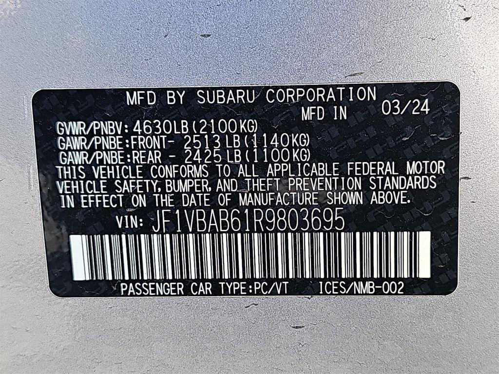 used 2024 Subaru WRX car, priced at $28,900