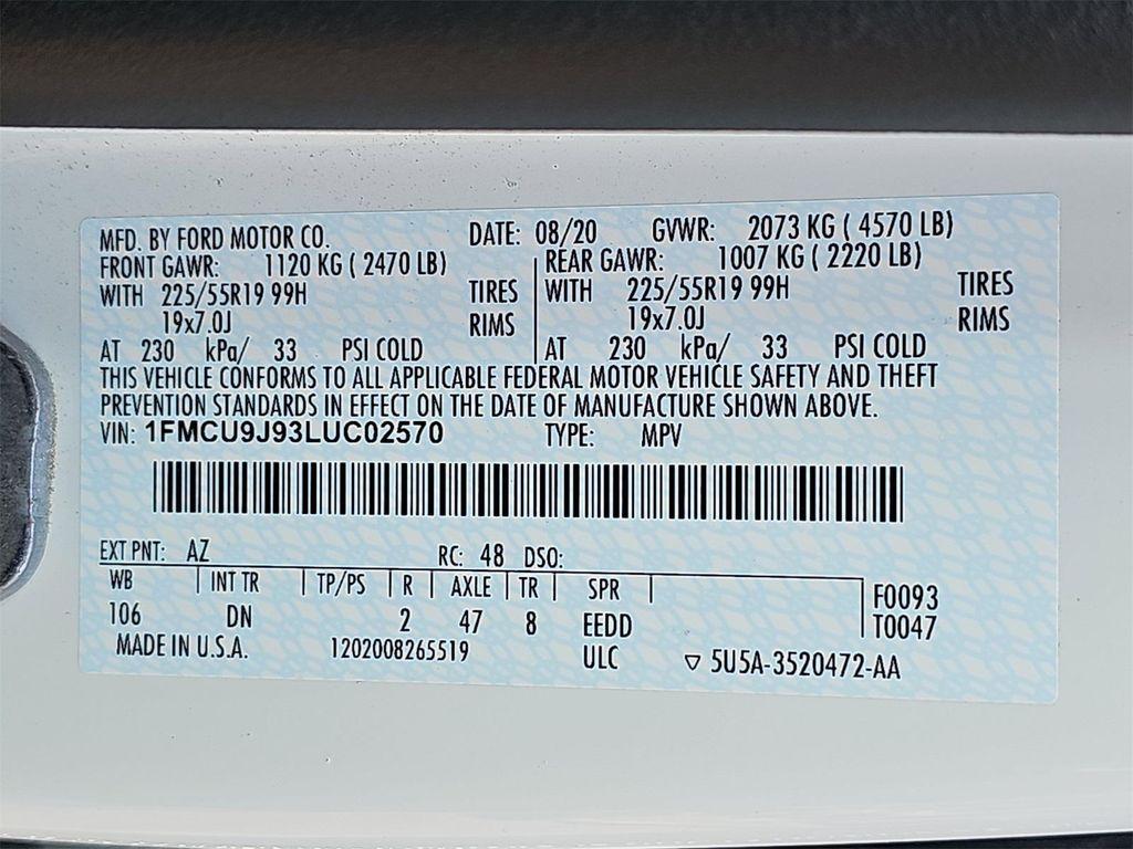 used 2020 Ford Escape car, priced at $18,500