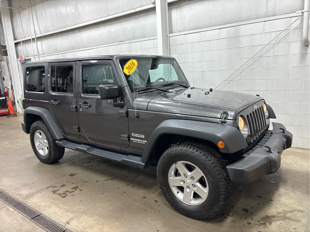 used 2016 Jeep Wrangler Unlimited car, priced at $18,500
