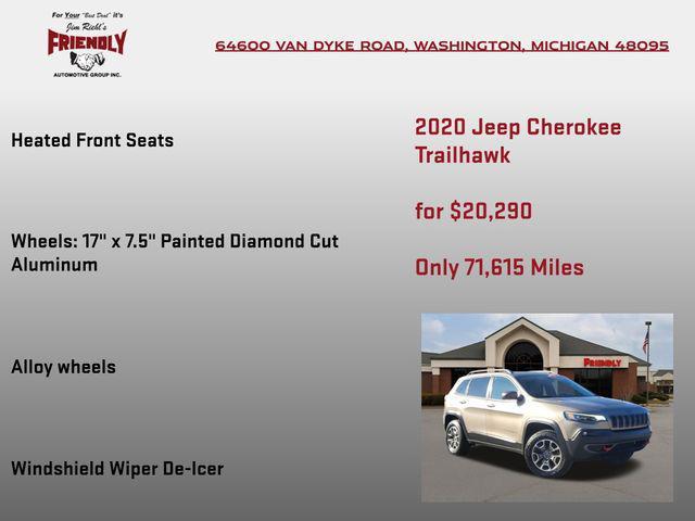 used 2020 Jeep Cherokee car, priced at $20,290