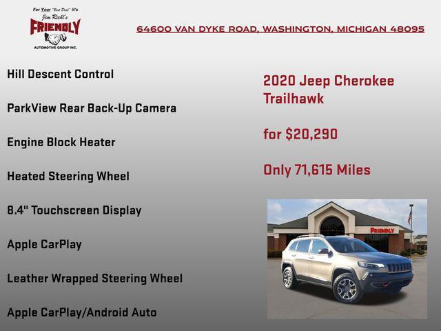 used 2020 Jeep Cherokee car, priced at $20,290