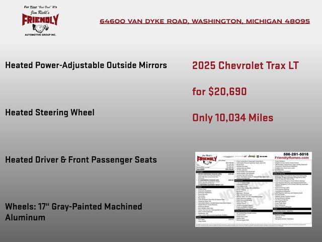 used 2025 Chevrolet Trax car, priced at $20,690