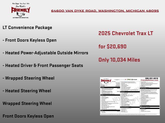 used 2025 Chevrolet Trax car, priced at $20,690