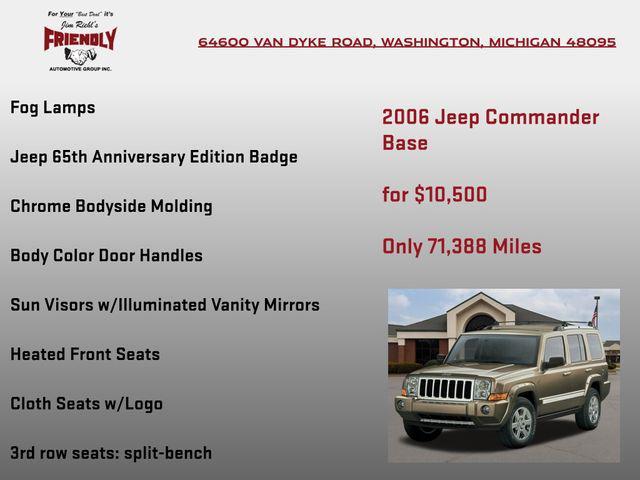 used 2006 Jeep Commander car, priced at $10,500