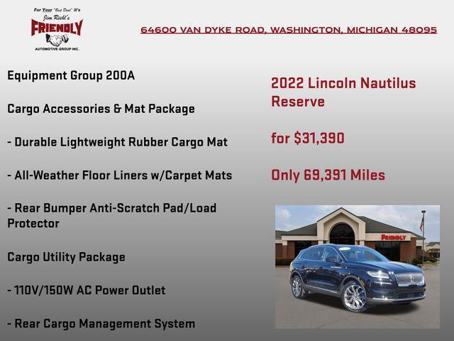 used 2022 Lincoln Nautilus car, priced at $31,390