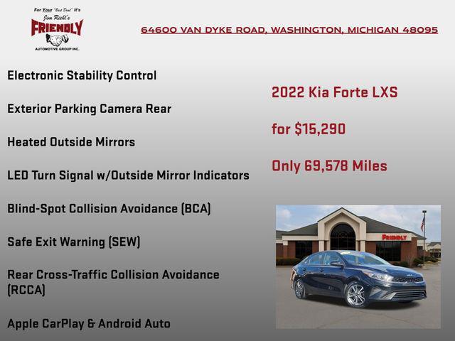used 2022 Kia Forte car, priced at $15,290