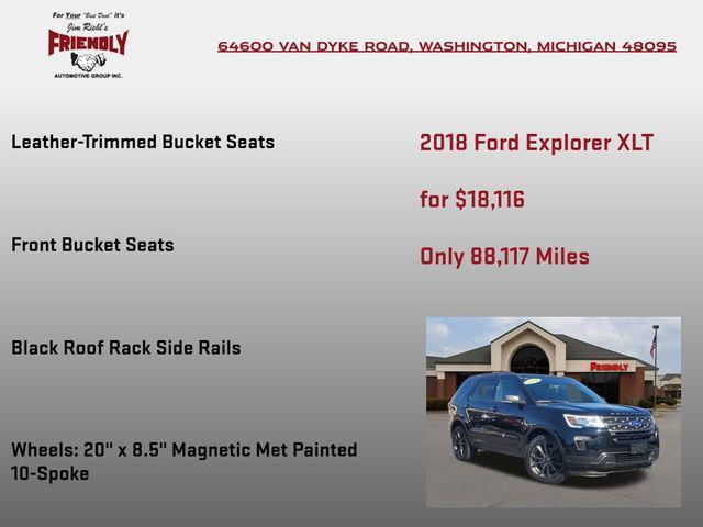 used 2018 Ford Explorer car, priced at $18,116