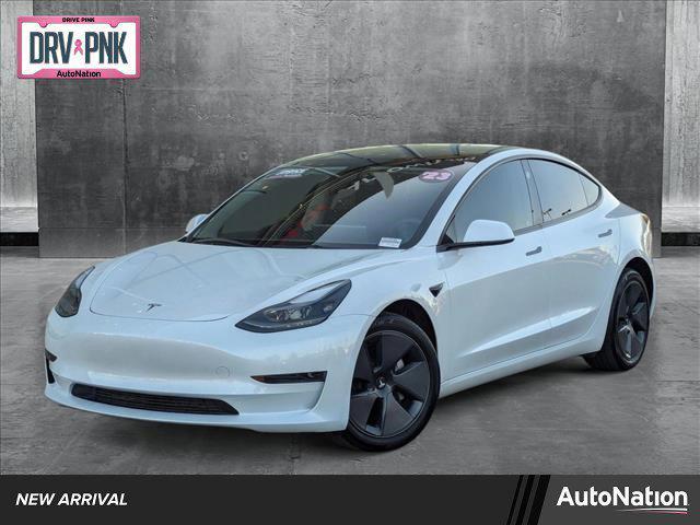 used 2023 Tesla Model 3 car, priced at $27,955