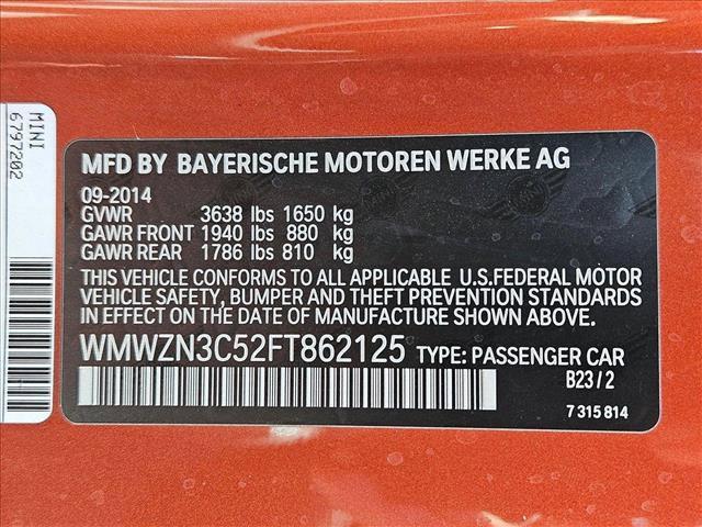 used 2015 MINI Convertible car, priced at $10,949