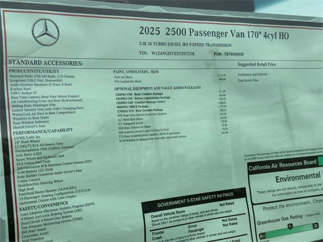 new 2025 Mercedes-Benz Sprinter 2500 car, priced at $79,587