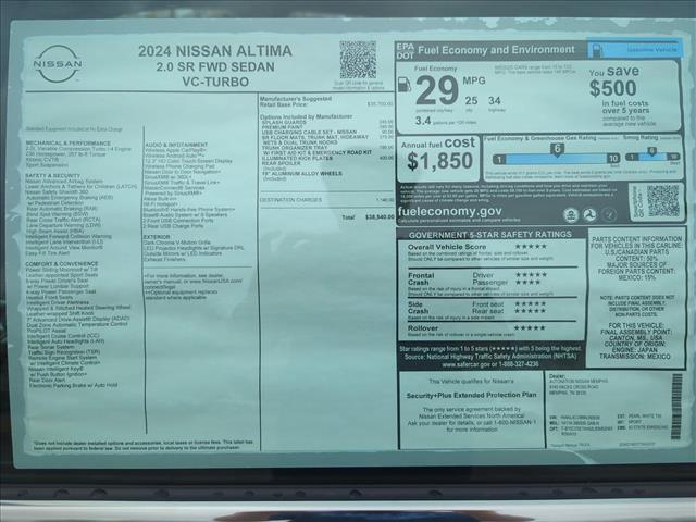 new 2024 Nissan Altima car, priced at $33,459