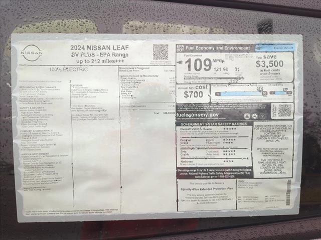 new 2024 Nissan Leaf car, priced at $34,624