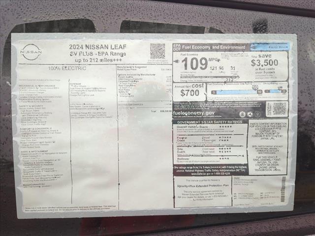 new 2024 Nissan Leaf car, priced at $34,124