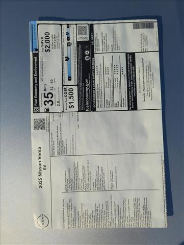 new 2025 Nissan Versa car, priced at $18,240