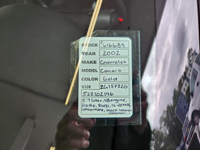 used 2002 Chevrolet Camaro car, priced at $21,882