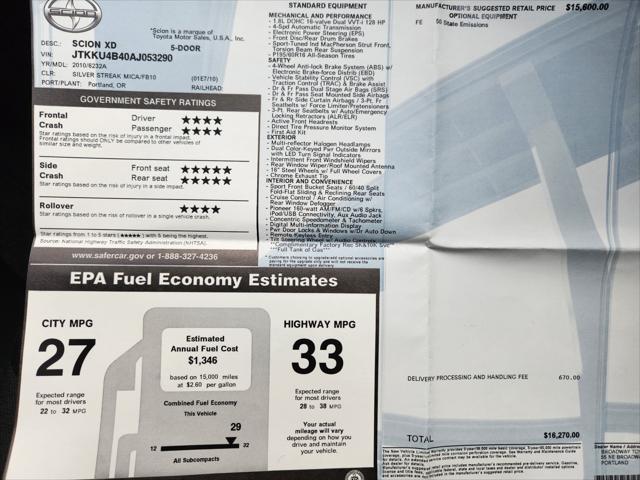 used 2010 Scion xD car, priced at $10,990