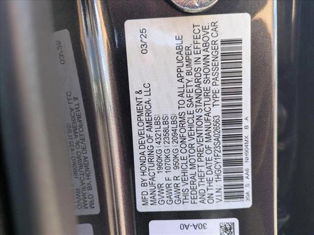 new 2025 Honda Accord car, priced at $29,445